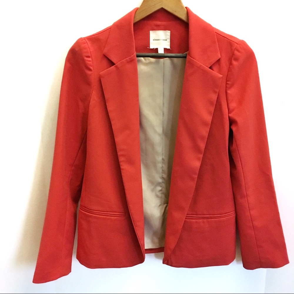 Silence + Noise Orange Boyfriend Blazer